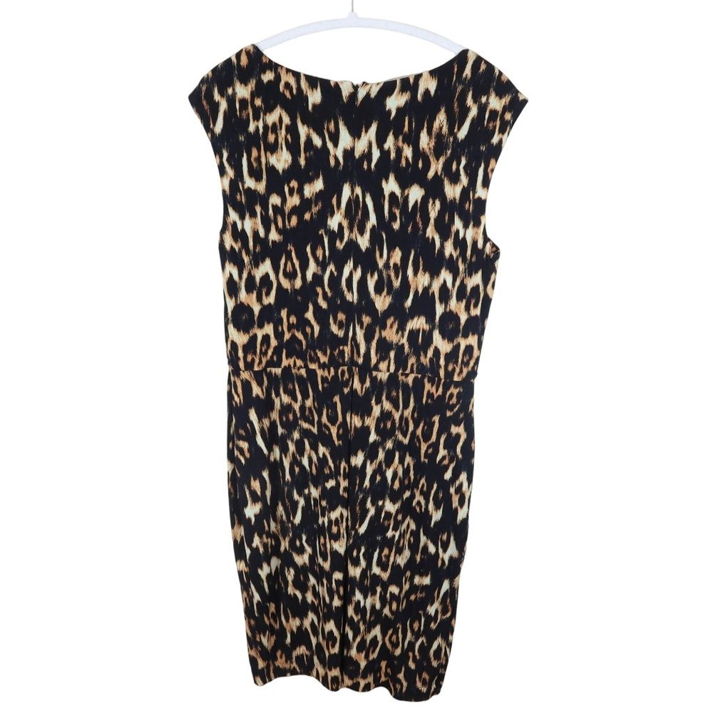 Calvin Klein Size 10 Abstract Leopard Print Sleev… - image 2